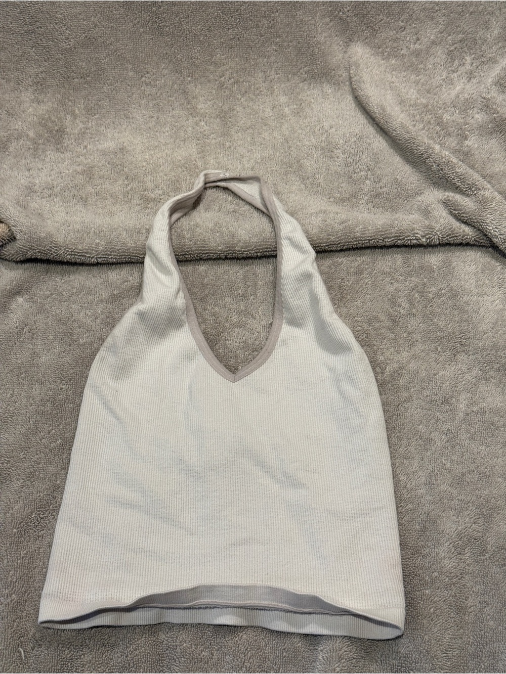 Streetwear Society white Ribbed Halter Tank Top